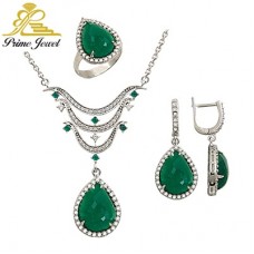 Gümüş zirkon taşlı set